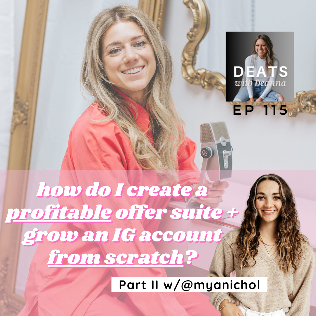 How Do I Create a Profitable Offer Suite + Grow an IG Account from Scratch? Behind the Scenes with Mya Nichol @myanichol Part 2